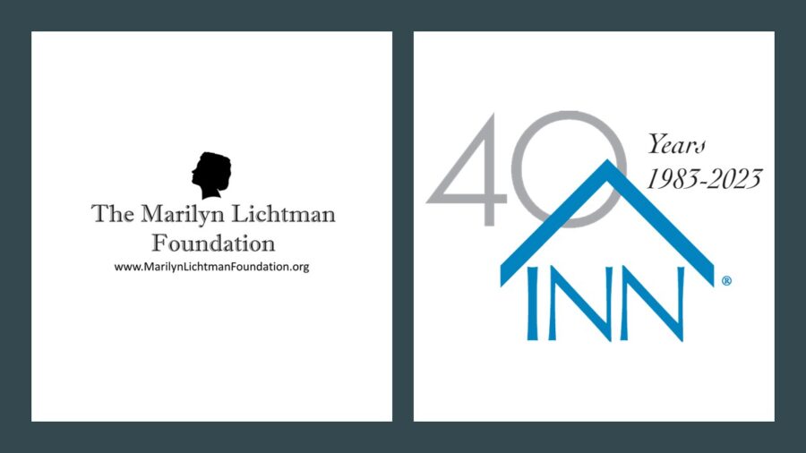 a graphic of text that says 'The Marilyn Lichtman Foundation www.MarilynLichtmanFoundation.org 40 Years 1983-2023 INN