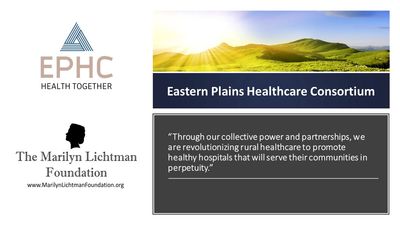 logos of Eastern Plains Health Consortium and ML Foundation with quote repeated from Award announcem
