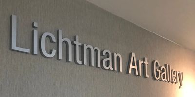 Image of wall saying "Lichtman Art Gallery"
