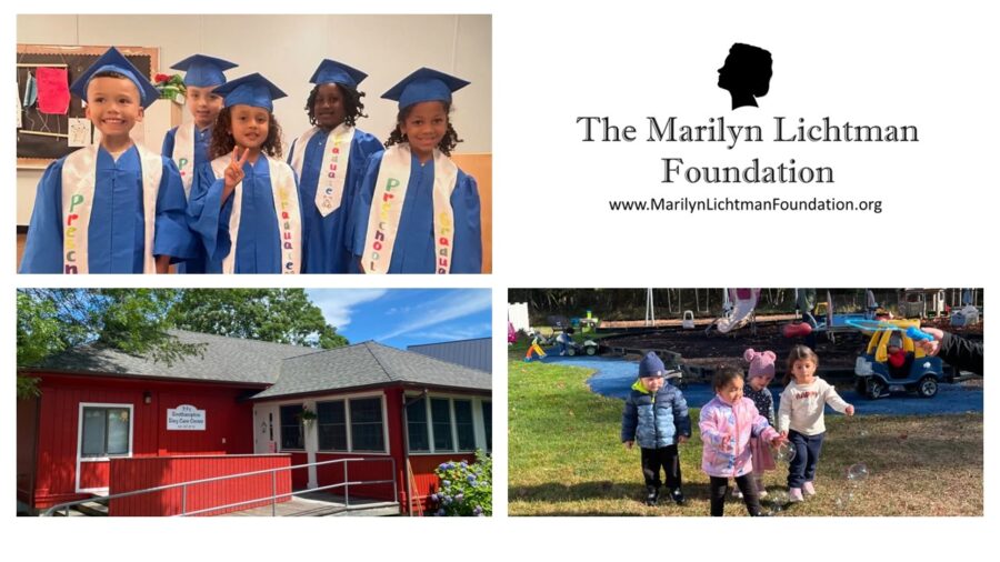 Image of children and a house. Logo and text The Marilyn Lichtman Foundation www.MarilynLichtmanFoundation.org